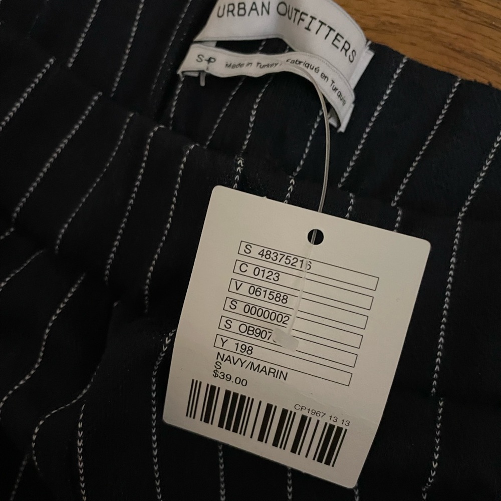 Urban outfitters navy pinstripe flare pants